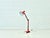 Industrial Mid-Century Articulated Desk Lamp in Red, 1970s For Sale - Image 3 of 17