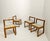 Wood Curved Wood Chairs with Leather Seats, Italy, 1970s, Set of 4 For Sale - Image 7 of 12