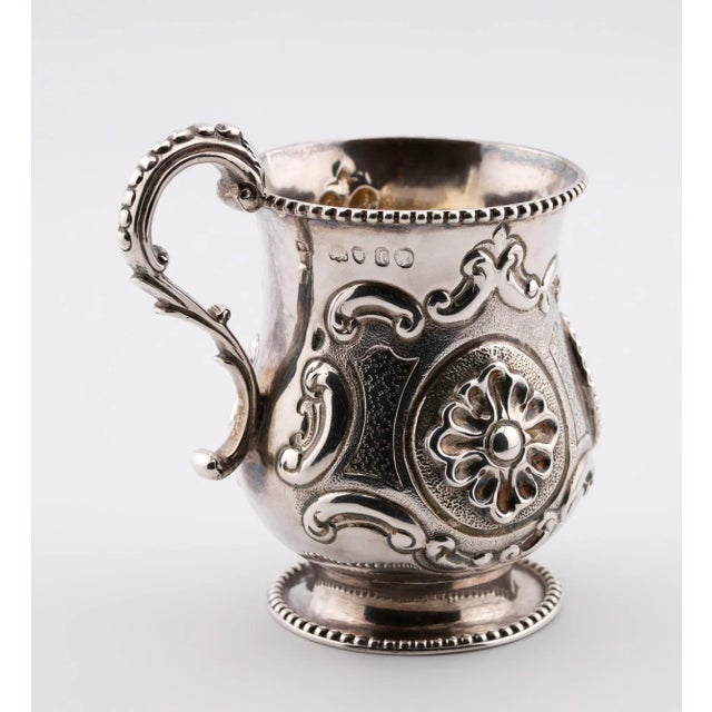 Antique English Sterling Silver Christening Cup, 1858 For Sale - Image 4 of 5