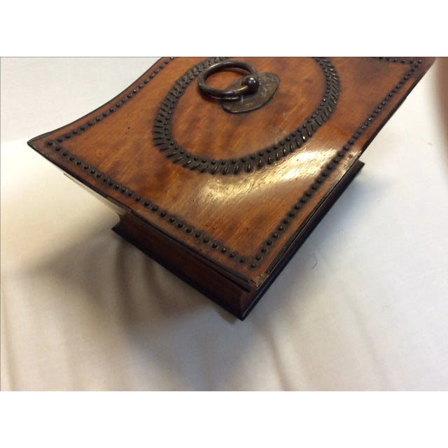 Antique Box With Tack Work Decorations For Sale In San Antonio - Image 6 of 10