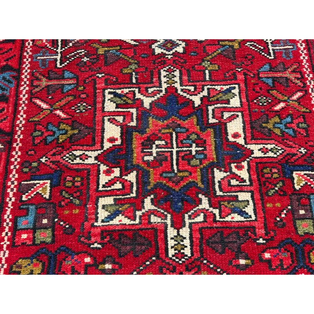 Vintage Handmade Tribal Runner Rug 2'6" X 9'3" – Caucasian Style Wool Carpet For Sale - Image 6 of 9