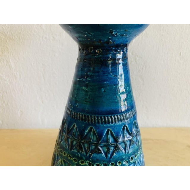 Mid-Century Modern Rimini Blue Candleholder from Bitossi, 1950s For Sale - Image 11 of 17