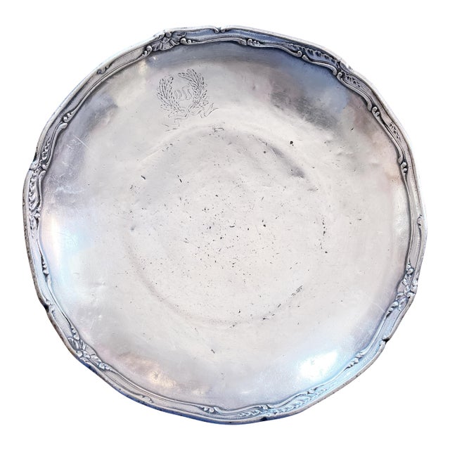 Antique 1893 Silver Plated Footed Dish From the Waldorf Hotel Nyc For Sale