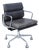 Mid-Century Distressed Gray Leather Eames Soft Pad Management Chair by Herman Miller For Sale