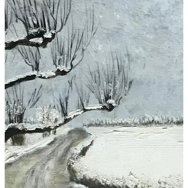 Winter View, Painting on Wood For Sale - Image 5 of 9