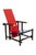 Late 20th Century Red and Blue Chair by Gerrit Rietveld for Cassina For Sale - Image 5 of 8
