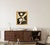 Bryan Boomershine, original abstract Mid-Century Inspired Painting in cream and black with a gold frame. This painting...