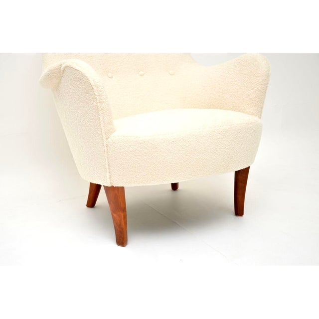 Brown Vintage Swedish Cirkus Armchair from Carl Malmsten, 1960s For Sale - Image 8 of 9