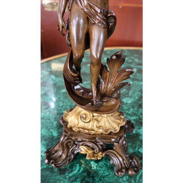 Pair of 19th Century French Napoleon III Bronze Figural Candelabras For Sale - Image 14 of 18