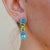 14K Yellow Gold 4 Pieces Natural Topaz｜Blue｜Emerald-Cut & Pear｜Eye Clean Topaz CTW: 13.80 4 Pieces Natural...
