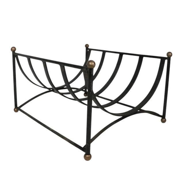 George Nelson Mid 20th Century Wrought Iron Firewood Log Holder For Sale - Image 4 of 13