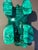 Rustic Malachite (From Congo) Bear Beautiful Malachite Bear Statue. Deep Green Colors. For Sale - Image 3 of 7