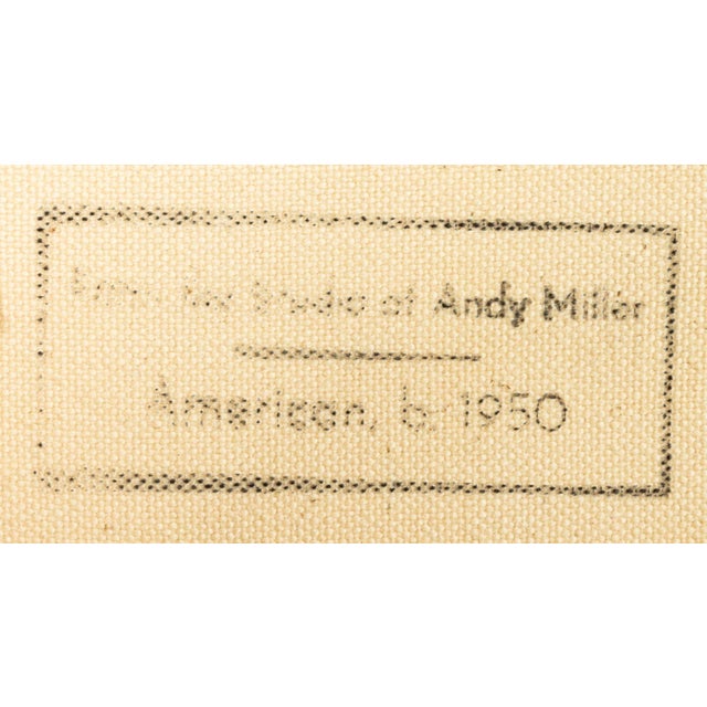 Late 20th Century Andy Miller Abstract Composition Oil on Canvas For Sale - Image 5 of 7