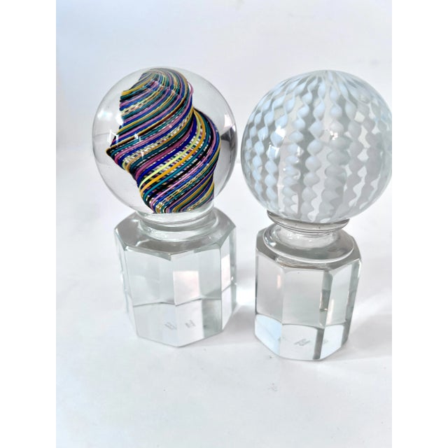 Venini Italian Venini Murano Crystal Signed Paperweight Bookends - a Pair For Sale - Image 4 of 6