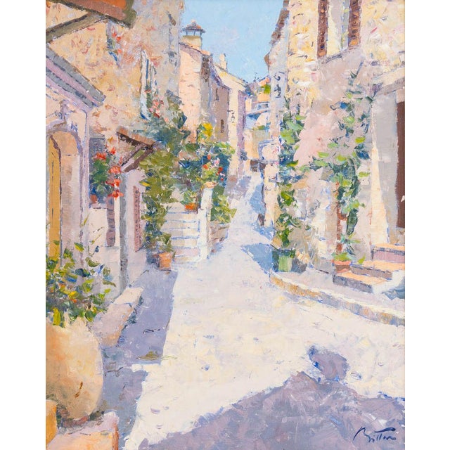 Pierre Bittar (French, b. 1934), "Village Mediterranee", Oil on Canvas, signed lower right, Wally Findlay Galleries label...
