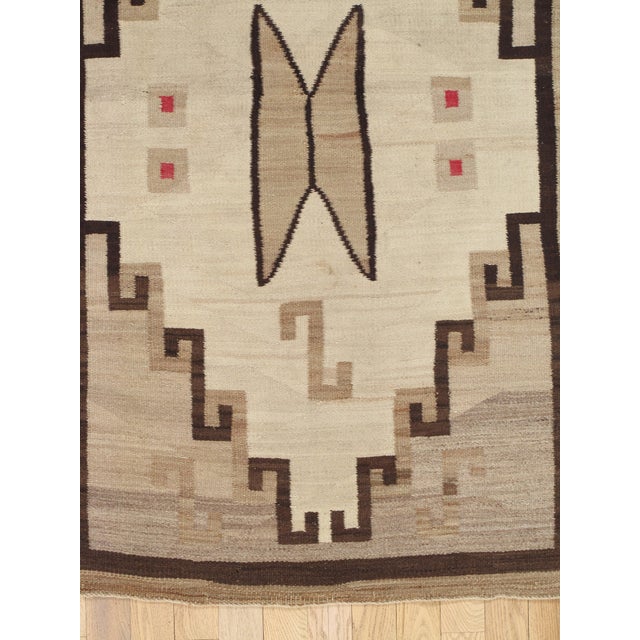 Antique Navajo Rug Circa 1910 Southwestern Handwoven Navajo Blanket 3'3" x 6'10" For Sale - Image 13 of 17
