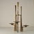 Sculptural forged steel candelabra made in the 1960's looks monumental and architectural. It has three arms is suitable...