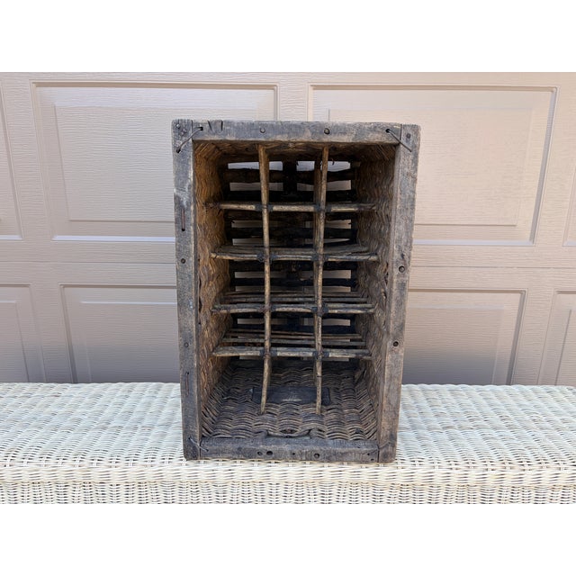 Early 20th-Century French J. Damoy Wicker Wine Crate For Sale - Image 16 of 17