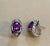6 Carat Amethyst and Diamond 14 Karat White Gold Earrings, Omega Back For Sale - Image 11 of 18