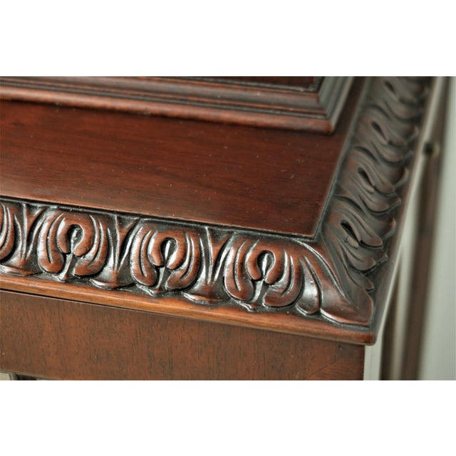 Wood Master Craftsman Chinese Chippendale Mahogany Display Cabinet For Sale - Image 7 of 12