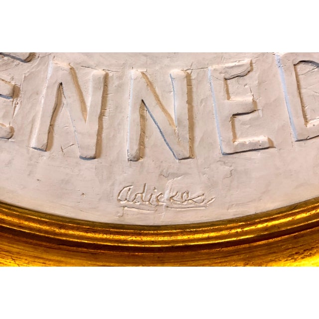 Early 20th Century David Adickes, Texas Artist David Pryor Adickes John F Kennedy Bas Relief Painted Sculpture For Sale In Miami - Image 6 of 11