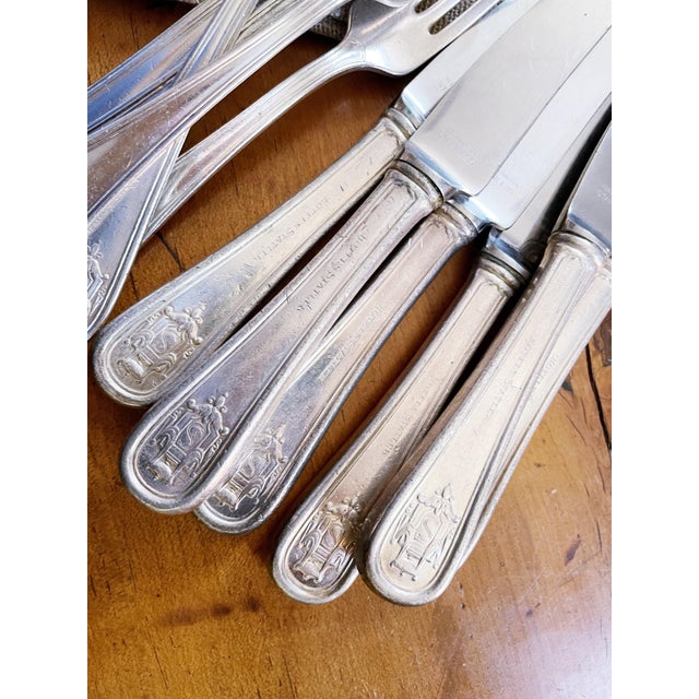 1920s Service for 6 Silver Plated Flatware From the Statler Hotel For Sale In New York - Image 6 of 10