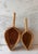 Traditional Set of 2 Vintage Wicker Leaf Shaped Nesting Baskets With Handles. For Sale - Image 3 of 8