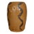 Organic Wheel Thrown Wood-Fired Stoneware Vase With Snake-Like Raised Surface Lines For Sale