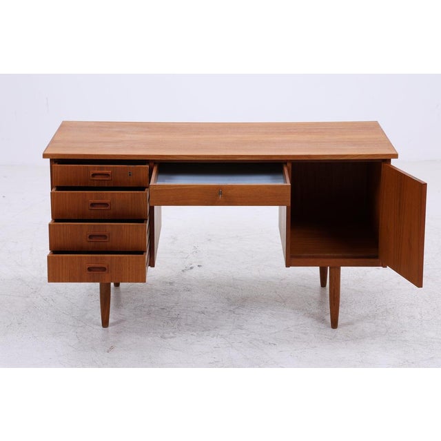 Vintage Danish Teak Desk, 1960s For Sale - Image 3 of 16