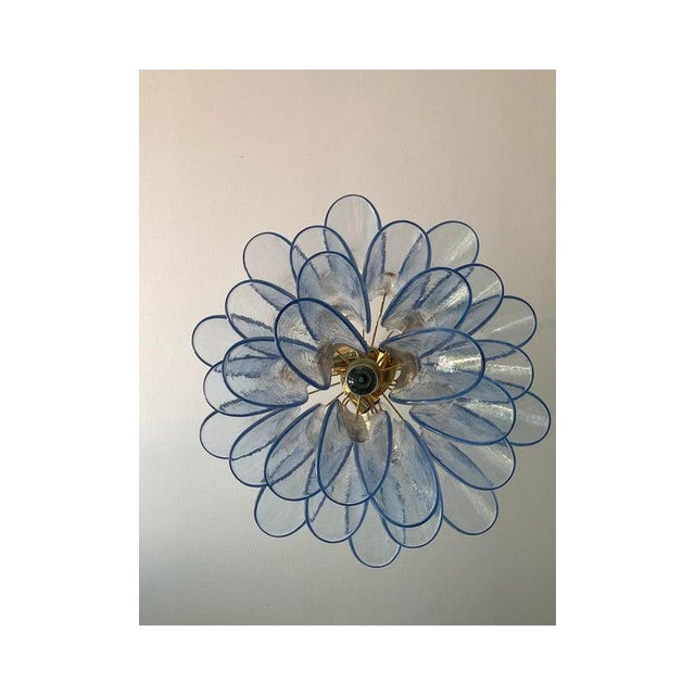 Blue Selle Murano Glass Chandelier from Simoeng For Sale - Image 10 of 14