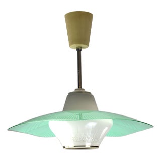 Glass Pendant Lamp, Austria, 1950s For Sale