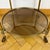 Metal Mid-Century Round Brass and Glass Rolling Trolley For Sale - Image 7 of 11