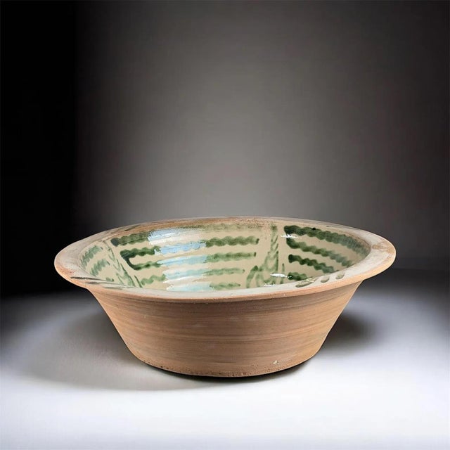 Large Spanish Fajalauza Ceramic Bowl from Lebrillo For Sale - Image 6 of 8