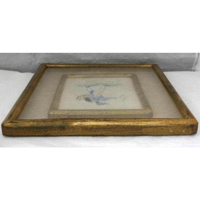 Early 20th Century Antique Framed Italian Watercolor Painting "Venditore Di Agnelli" Street Cry Lamb Seller For Sale - Image 5 of 11