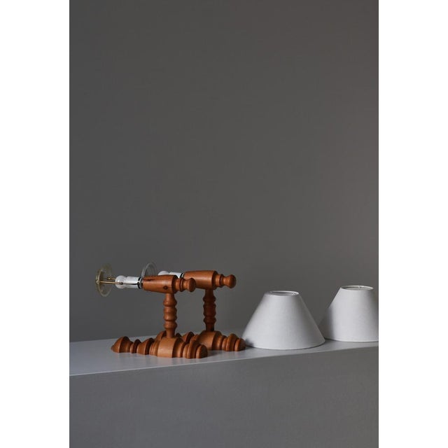 Large Scandinavian Modern Wall Sconces in Pinewood, Denmark, 1970s, Set of 2 For Sale - Image 14 of 15