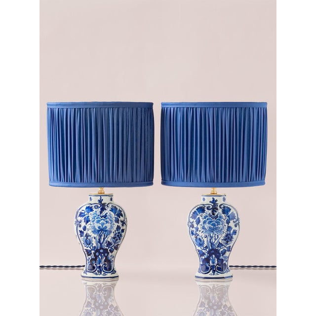 Meticulously handcrafted by Amitābha Studio in Amsterdam, Indigo & Blanca are a one-of-a-kind pair of table lamps made...
