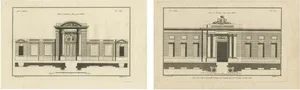 Neufforge's Engraved Gates Design, 1770, Paper, Set of 2