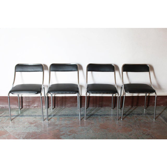 Black Dining Chairs, 1970s, Set of 4 For Sale - Image 12 of 12