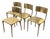 Cb2 Oro Gold Dining Chairs, Set of Four For Sale
