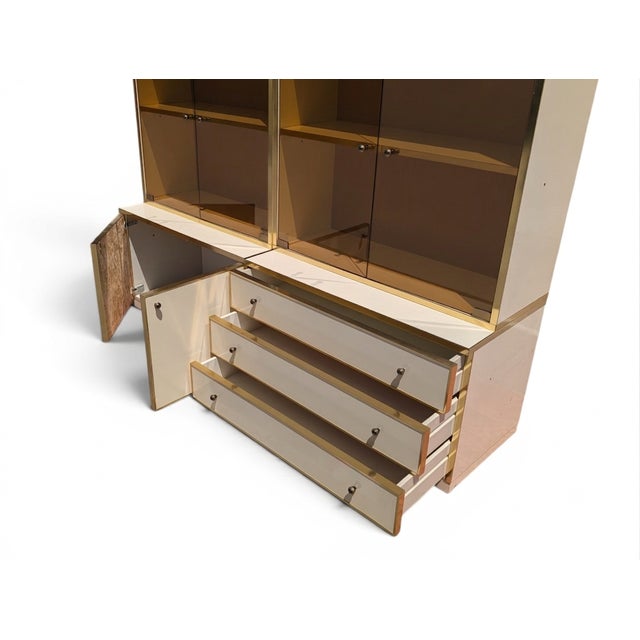 Vintage Modular Glass Wall Bookcase, 1970s For Sale - Image 5 of 14