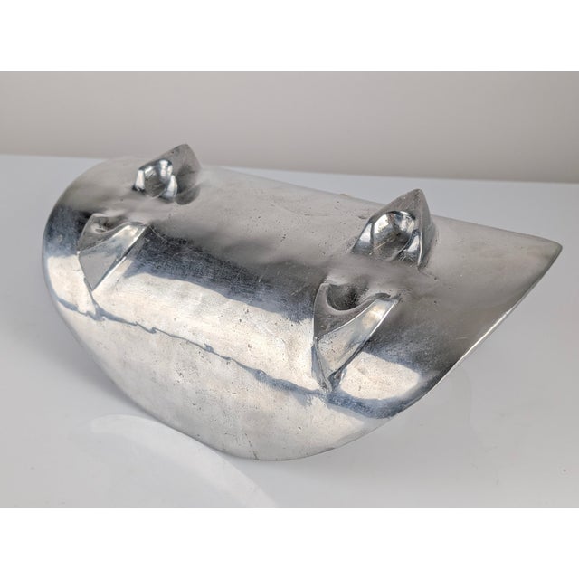 Vintage Log Rack in Aluminum and Brass by David Marshall, Spain, 1980s For Sale - Image 12 of 13