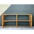 Camel Vintage Trellis Rattan and Glass Console Table For Sale - Image 8 of 12