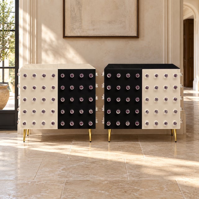 Black Murano Glass Cabinets from Justfurnituress SRL, Set of 2 For Sale - Image 8 of 11