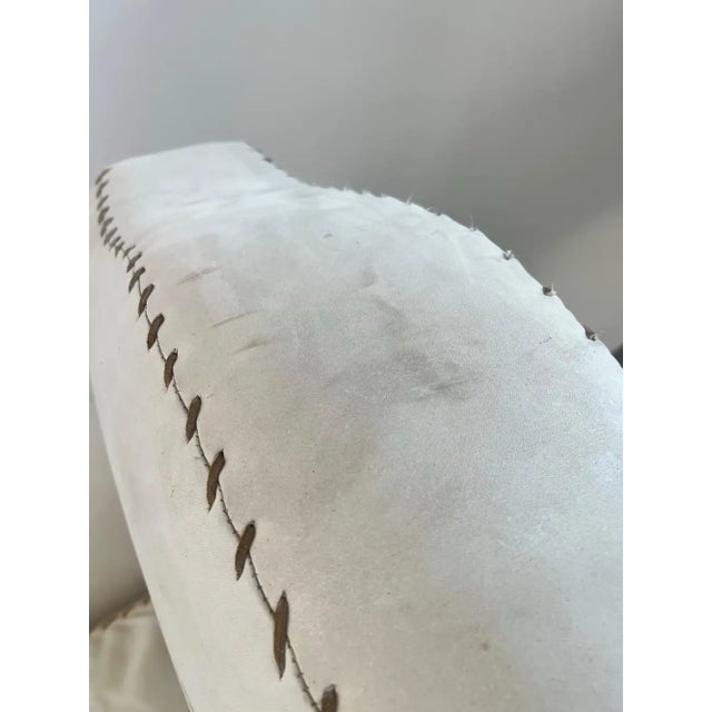 Animal Skin Vintage Ralph Lauren Leather Club Chair, Hand-Painted Arrowhead & Fringe, 1980's For Sale - Image 7 of 18
