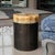 Round Black Marble and Onyx Side Table by Forzini For Sale - Image 9 of 9
