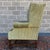 Vintage Ethan Allen Traditional Chippendale Wingback Lounge Chair in Striped Olive Green For Sale - Image 10 of 17