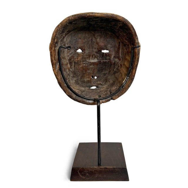 Early 20th Century Old Antique Lega Mask on Stand For Sale - Image 5 of 6