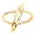 Syna Yellow Gold Cross Ring For Sale