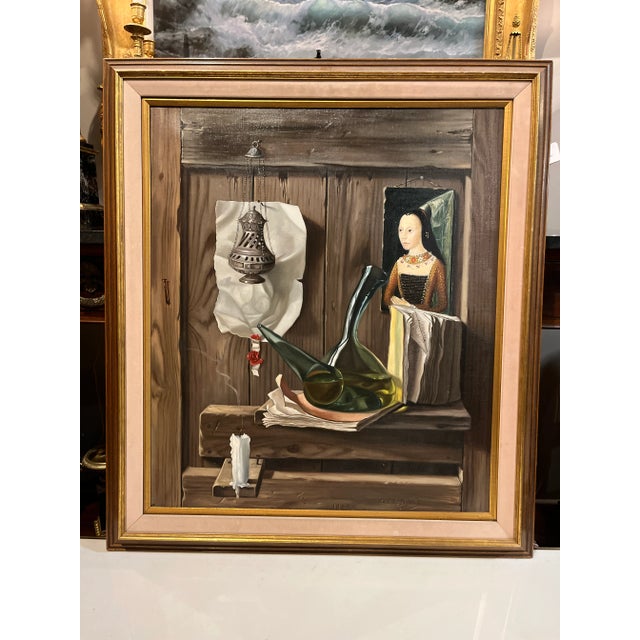 Vintage French Tromp L'oeil Mid 20th century. Gorgeous piece, see detailed photos attached. Contact us for more information.