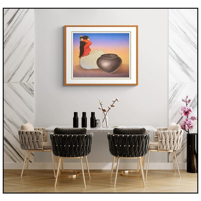 Message us to inquire about custom framing options! (Included for free with every purchase) The artwork here, "Pueblo...